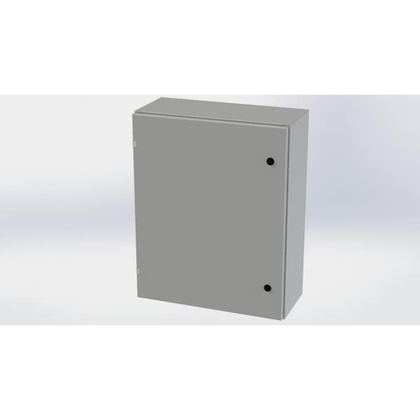 1/4 Turn Latch Electrical Enclosures, 30 in H, 10 in D, 24 in W, NEMA 3R, 4, 12, 13, Carbon Steel